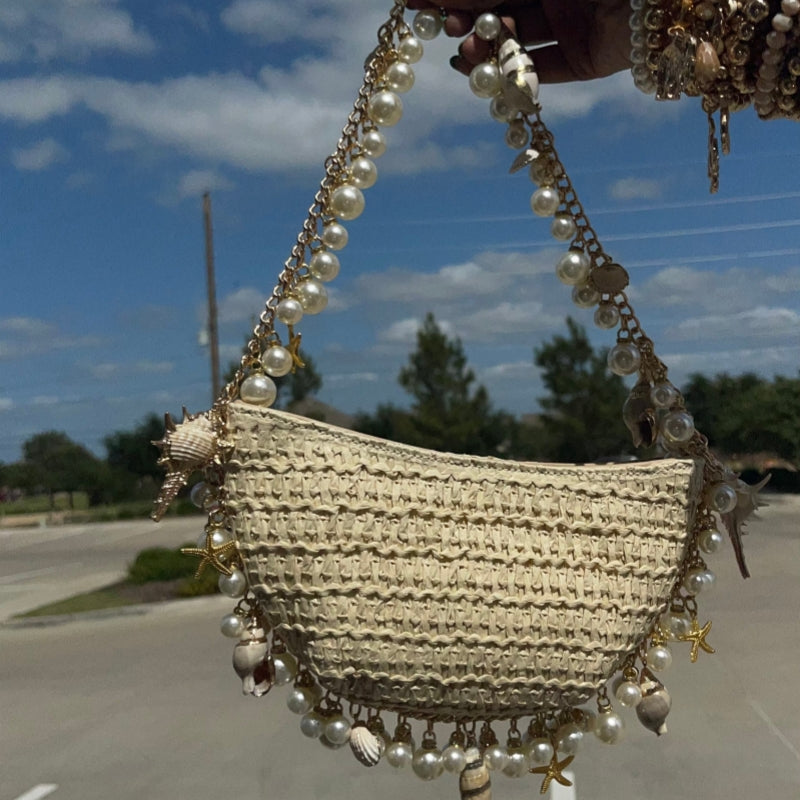 Sacs en patchwork à motif perlée tissée pour les vacances décontractées
