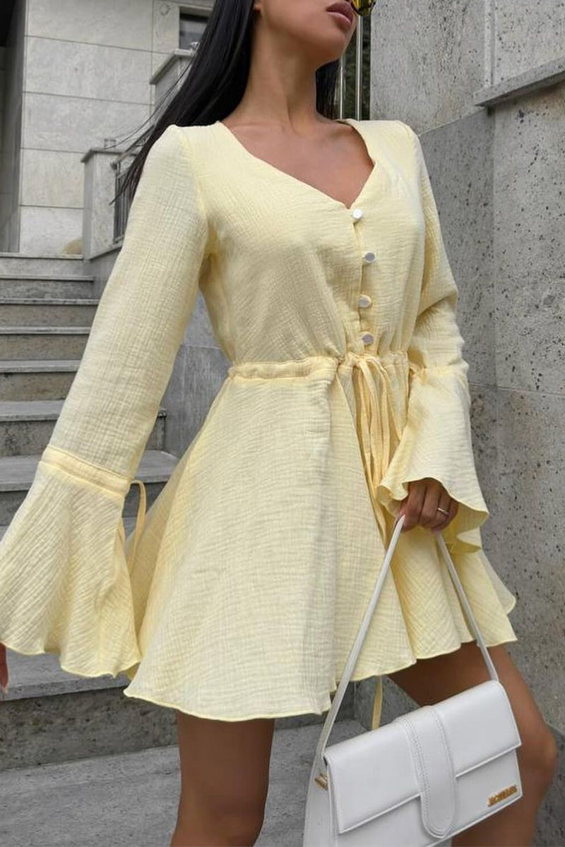 Combinaisons élégantes, unies, à cordon de serrage, décolleté en V.