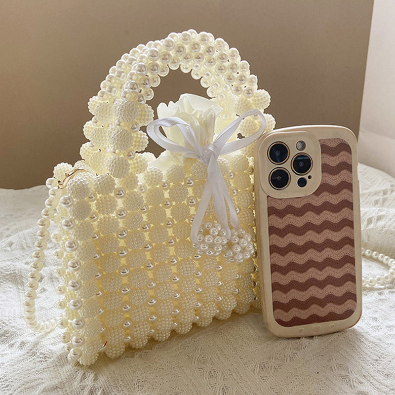 Sacs à main dépareillés à motif perléd et tissé, pour tous les jours.