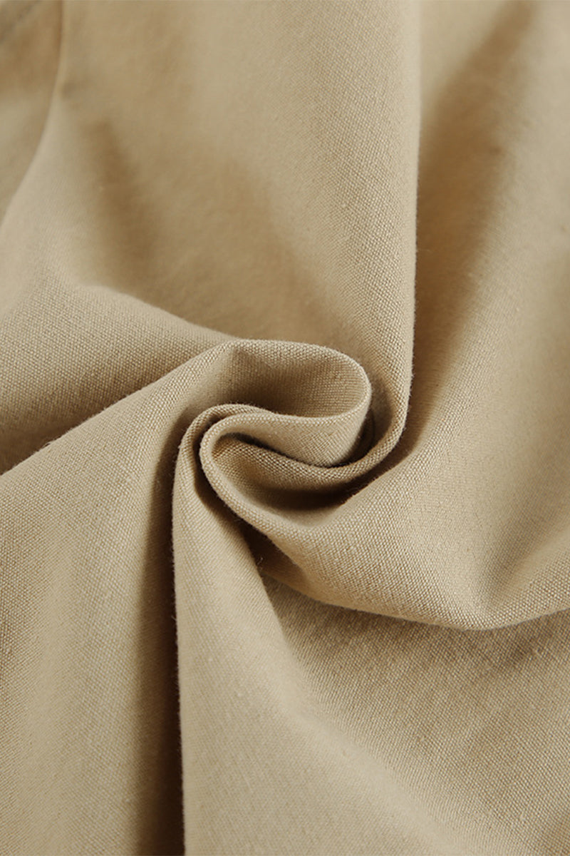 Ensemble deux pièces décontracté, uni, avec poches, boutons, col en V et sans manches (3 couleurs)