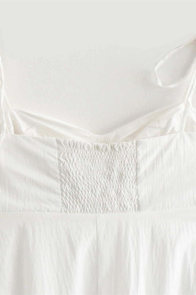 Robes-jupes décontractées, quotidiennes, unies, à lacets, à volants, à encolure en V.