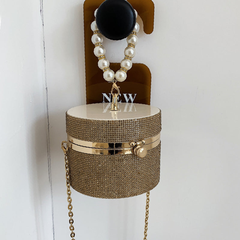 Sacs à main dépareillés décorés de strass, perles et chaînes, pour tous les jours et les soirées (3 couleurs)