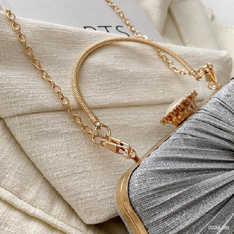 Sacs dépareillés décontractés à motifs, ornés de chaînes et de strass (5 couleurs)