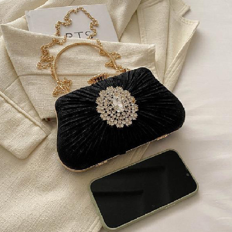 Sacs dépareillés décontractés à motifs, ornés de chaînes et de strass (5 couleurs)