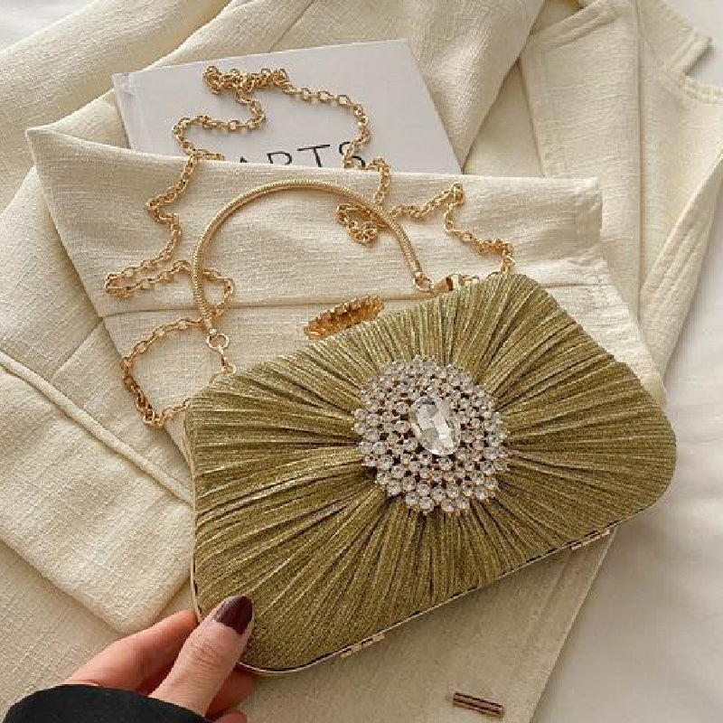 Sacs dépareillés décontractés à motifs, ornés de chaînes et de strass (5 couleurs)