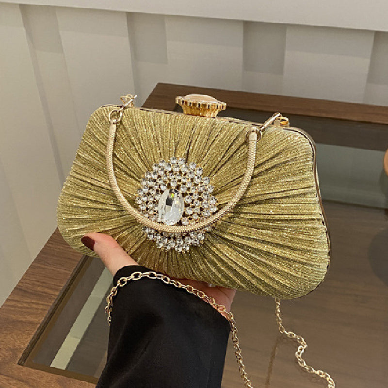 Sacs dépareillés décontractés à motifs, ornés de chaînes et de strass (5 couleurs)