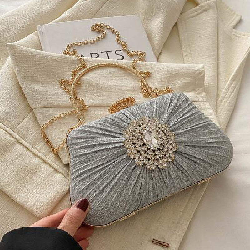 Sacs dépareillés décontractés à motifs, ornés de chaînes et de strass (5 couleurs)