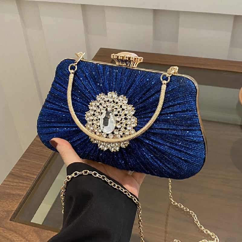 Sacs dépareillés décontractés à motifs, ornés de chaînes et de strass (5 couleurs)