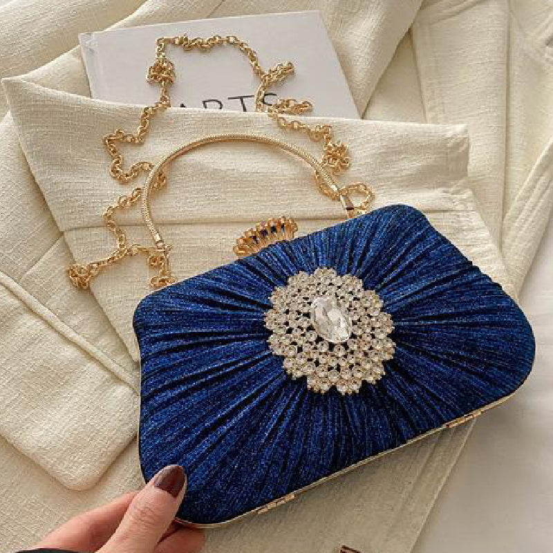 Sacs dépareillés décontractés à motifs, ornés de chaînes et de strass (5 couleurs)