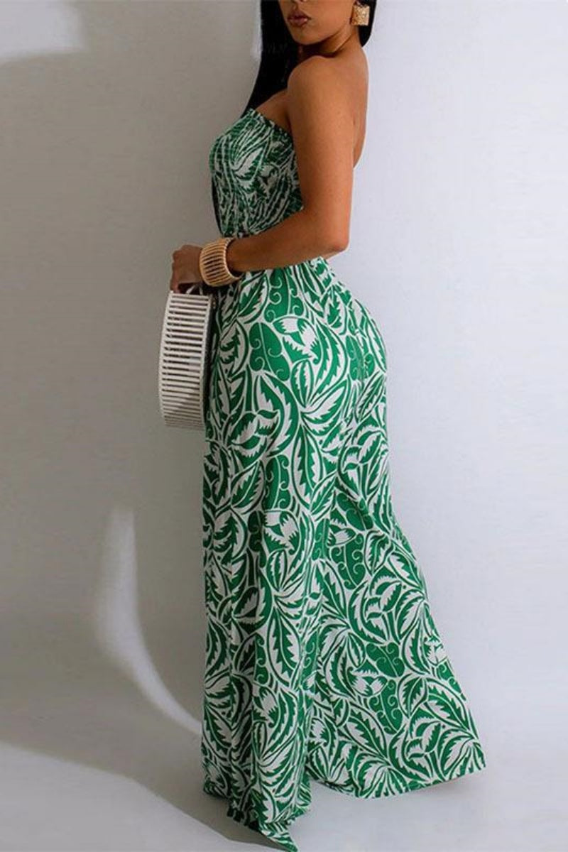 Combinaisons moulantes sexy et décontractées, imprimées, sans bretelles (4 couleurs)