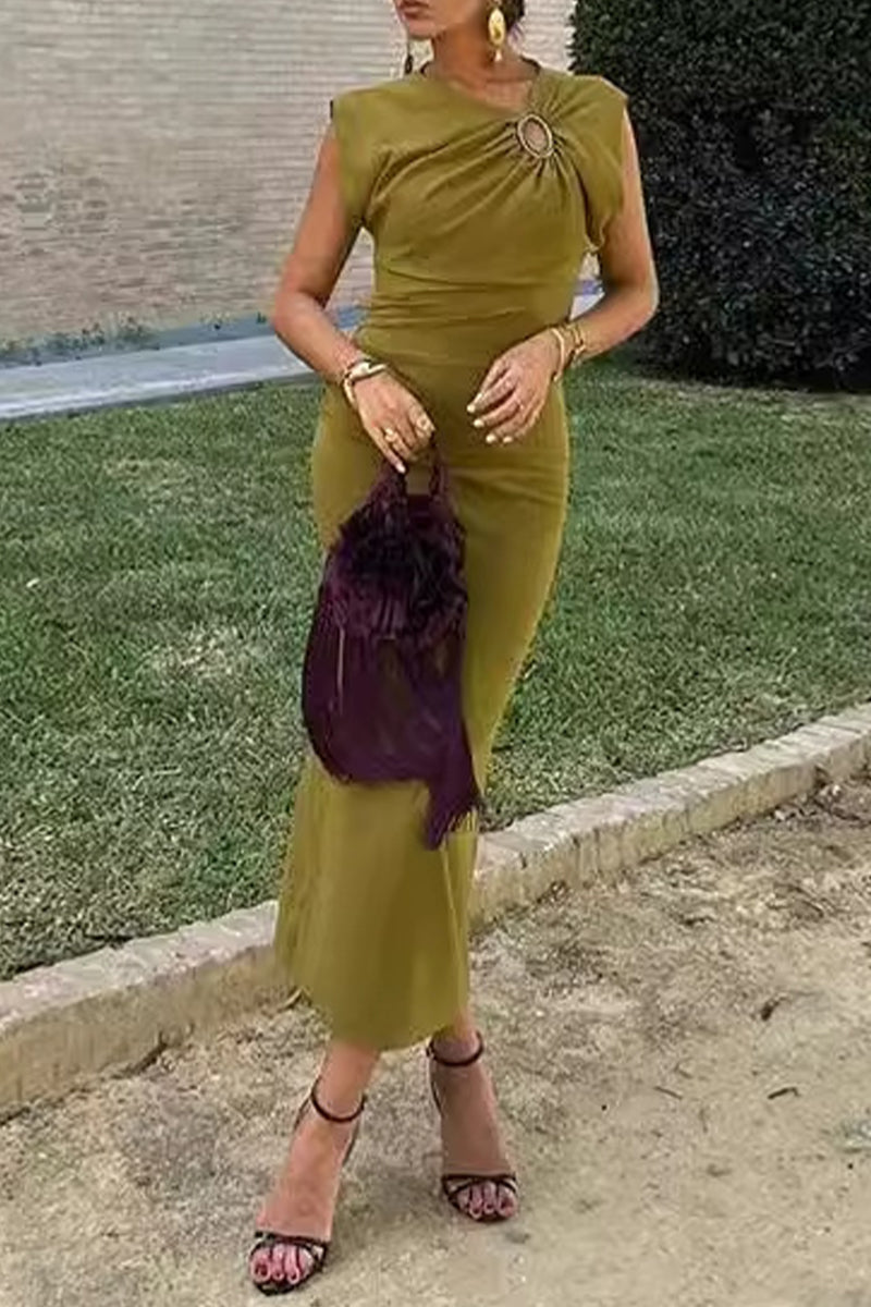 Robes-jupes simples, décontractées, unies, ajourées, à col rond, taille unique.