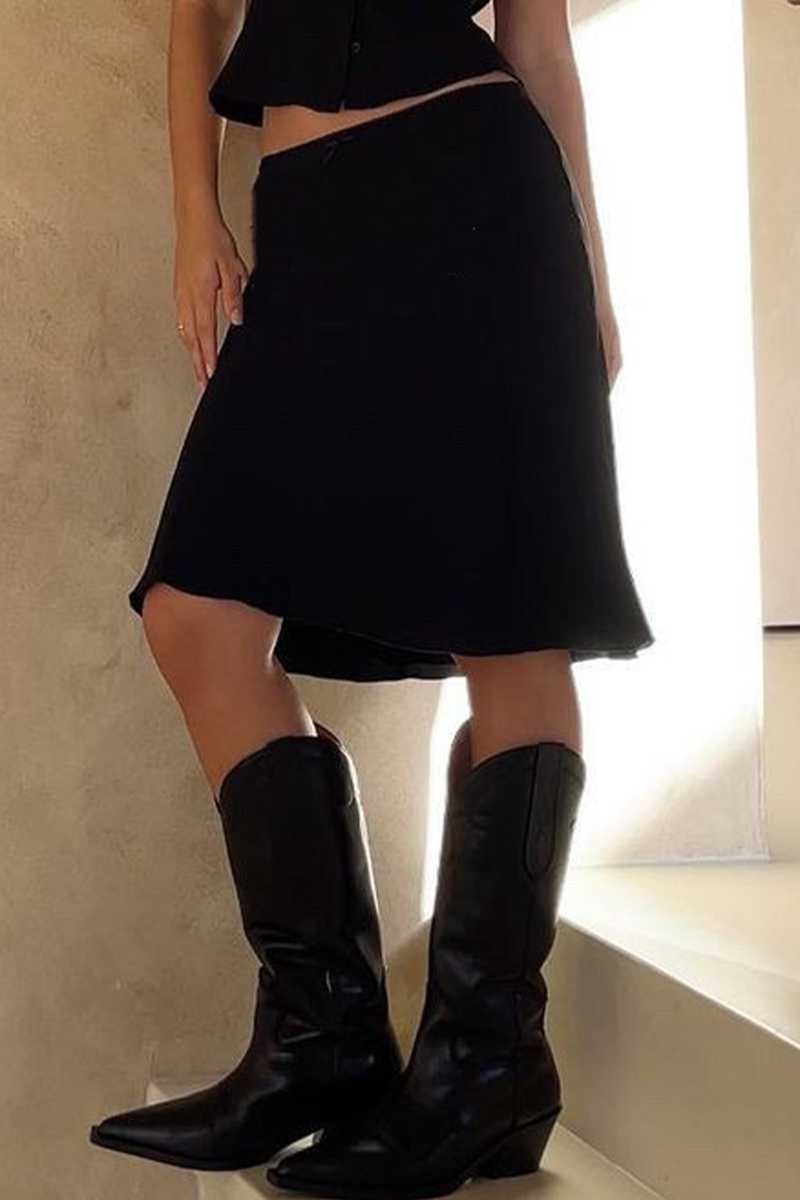 Sexy Celebrities Solid Color Lace Bow Decor Low Waist Type A Solid Color Bottoms