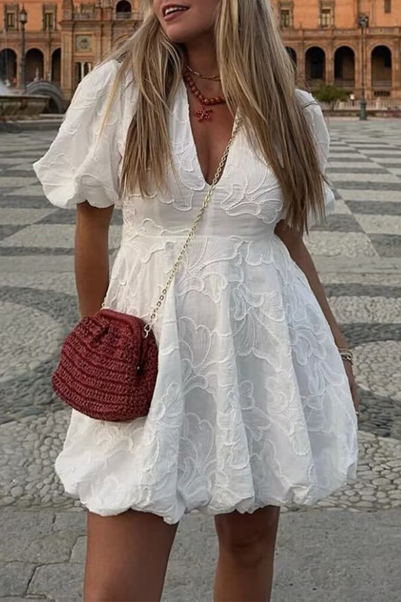 Robe décontractée, rayée, à col en V, style A, manches courtes, pour tous les jours.