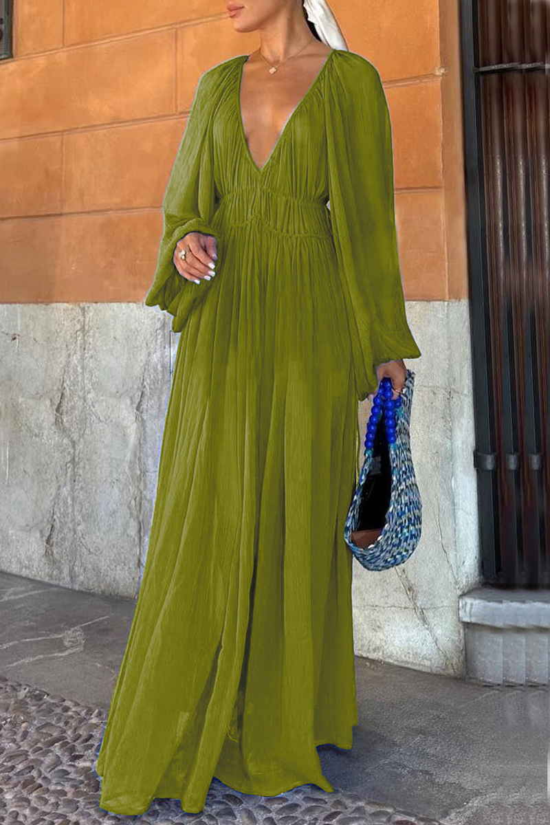 Robes A-line transparentes à col en V, en patchwork uni, sexy (3 couleurs)