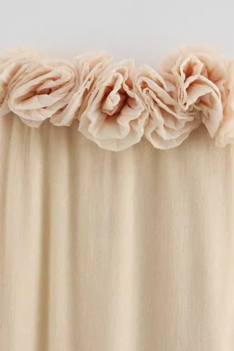 Sexy Ruched Flower Shape Strapless Strapless Dresses