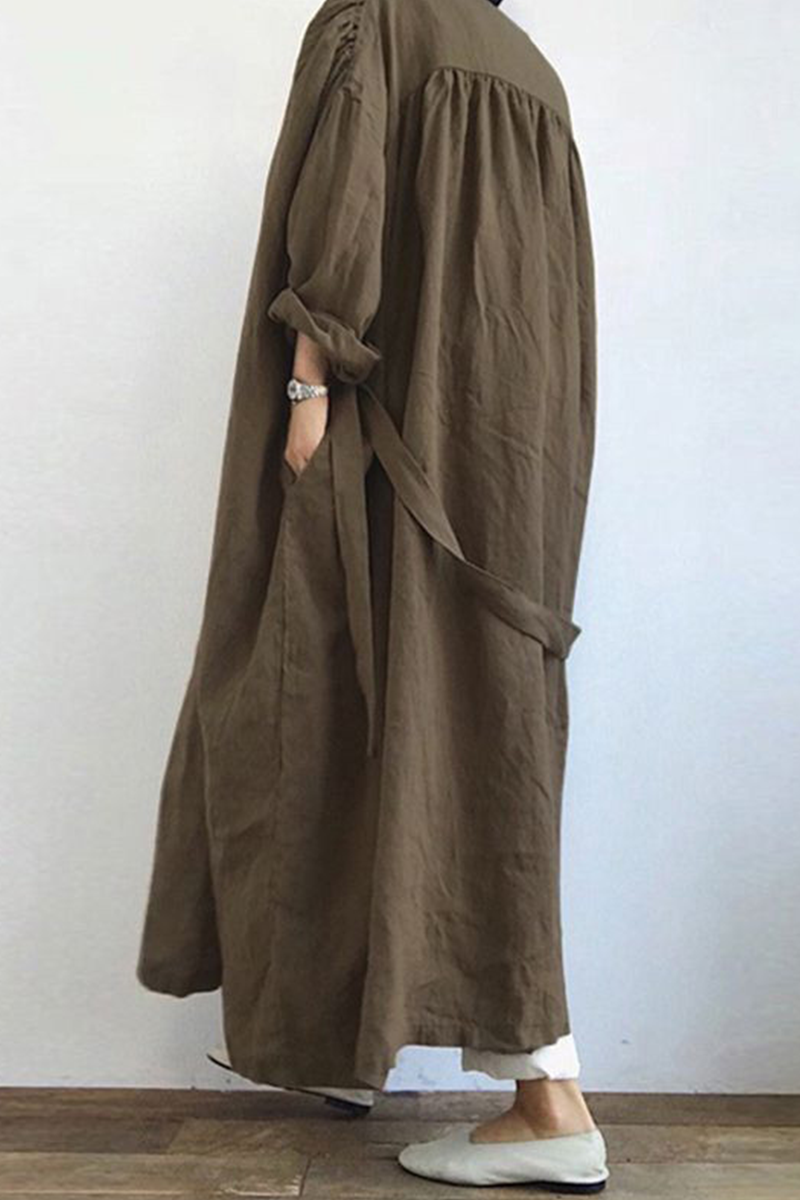 Vêtements d'extérieur décontractés, couleur unie, avec poches et lacets (3 couleurs)