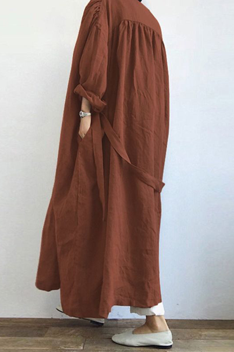 Vêtements d'extérieur décontractés, couleur unie, avec poches et lacets (3 couleurs)