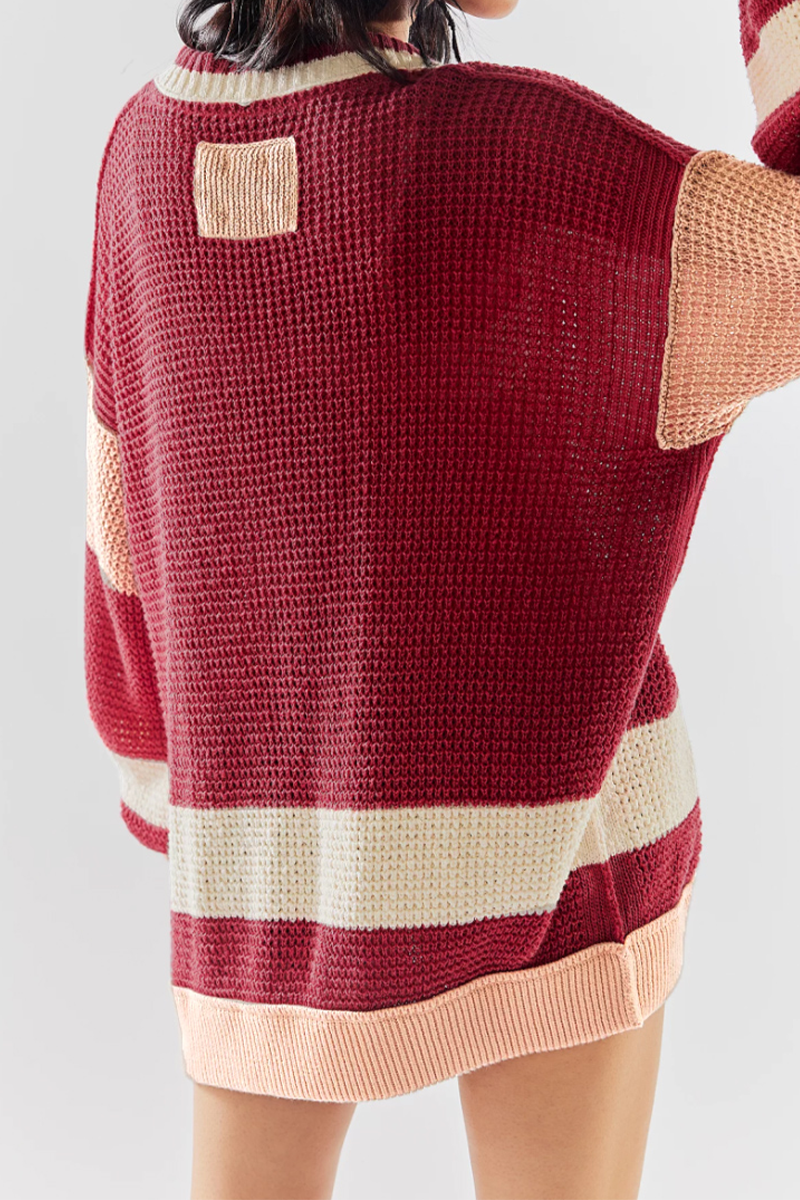 Vêtements d'extérieur décontractés à porter au quotidien, style patchwork, avec poches, boutons et col en V (4 couleurs)