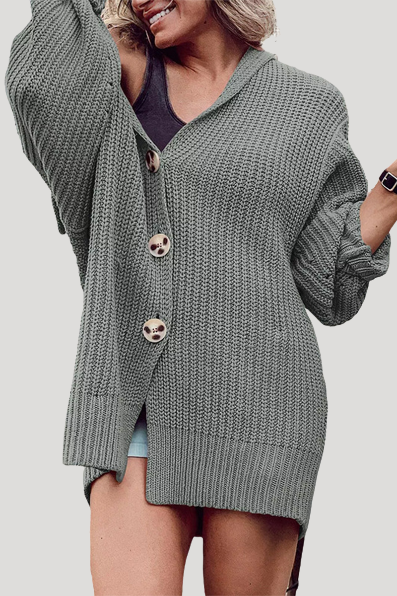 Vêtements d'extérieur décontractés, couleur unie, poches, boutons, col montant, tissés (7 couleurs)