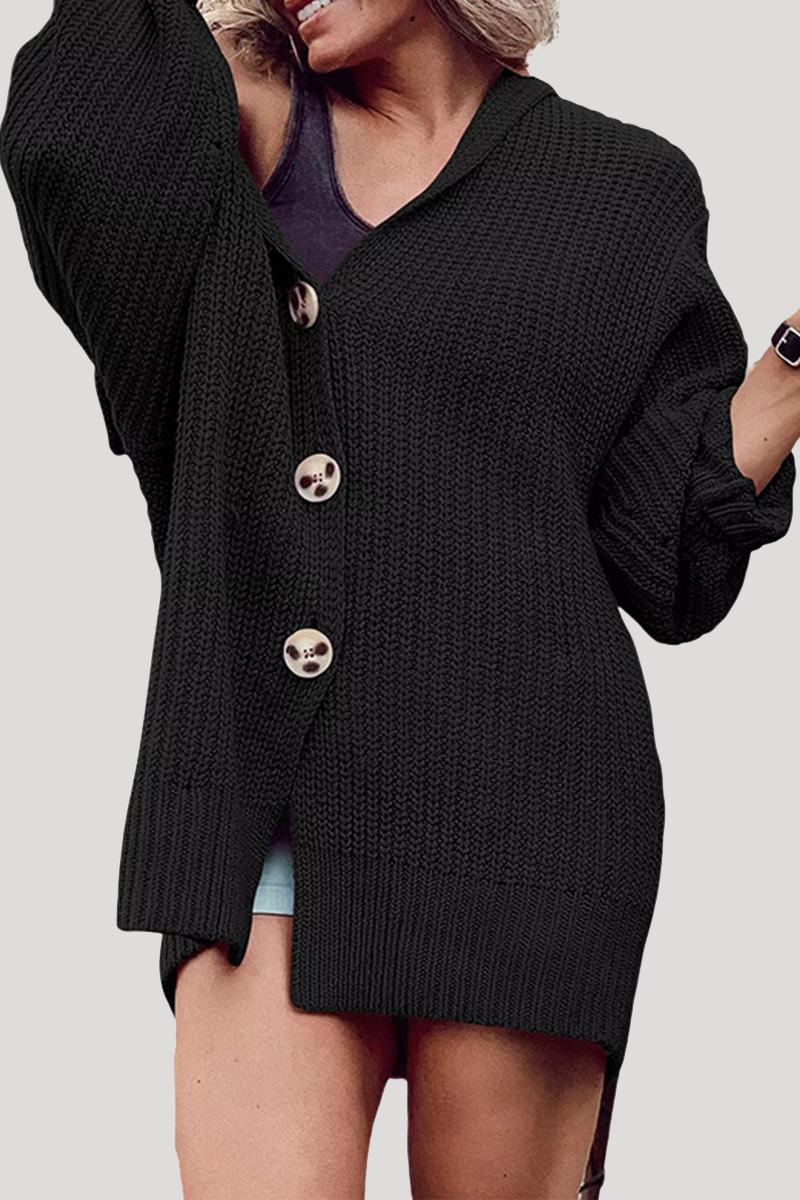 Vêtements d'extérieur décontractés, couleur unie, poches, boutons, col montant, tissés (7 couleurs)