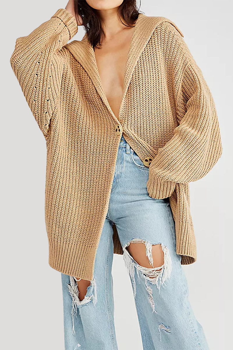 Vêtements d'extérieur décontractés, couleur unie, poches, boutons, col montant, tissés (7 couleurs)