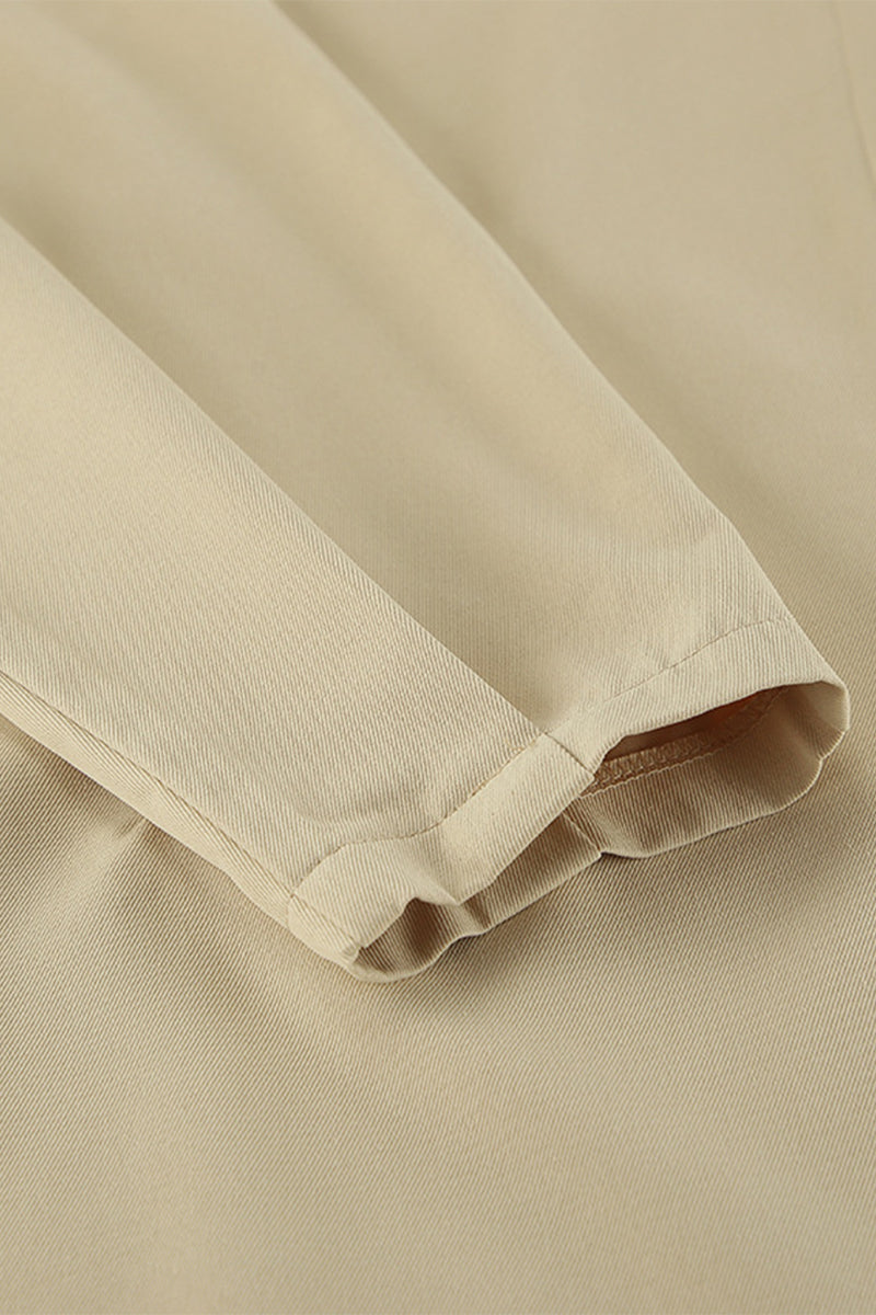 Vêtements d'extérieur décontractés, unis, avec poches, boutons et col montant.