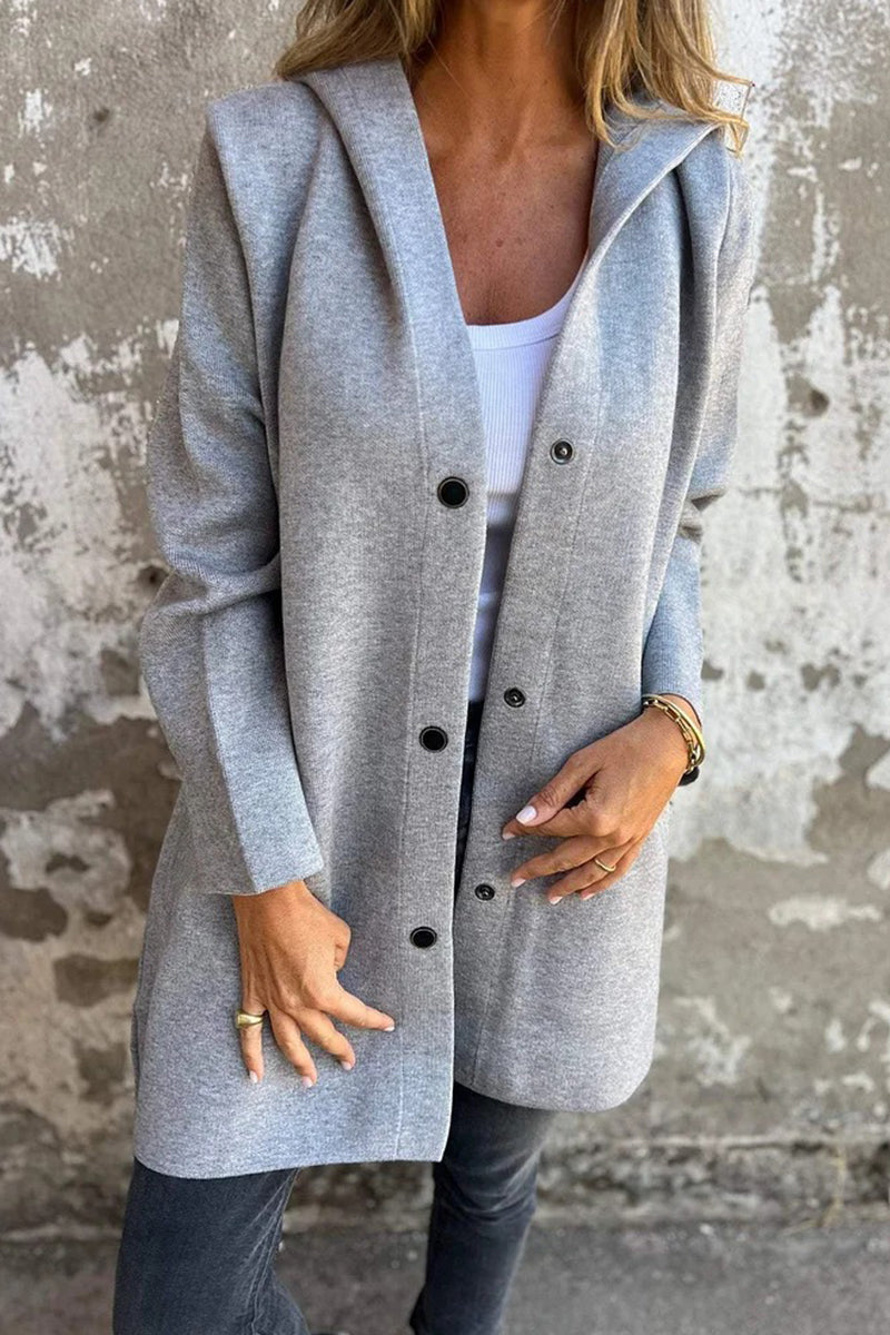 Vêtements d'extérieur décontractés, unis, avec poches et boutons (10 couleurs)