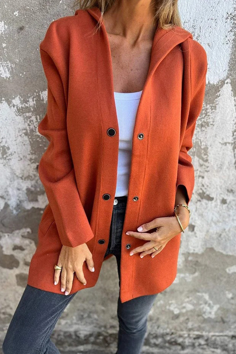 Vêtements d'extérieur décontractés, unis, avec poches et boutons (10 couleurs)