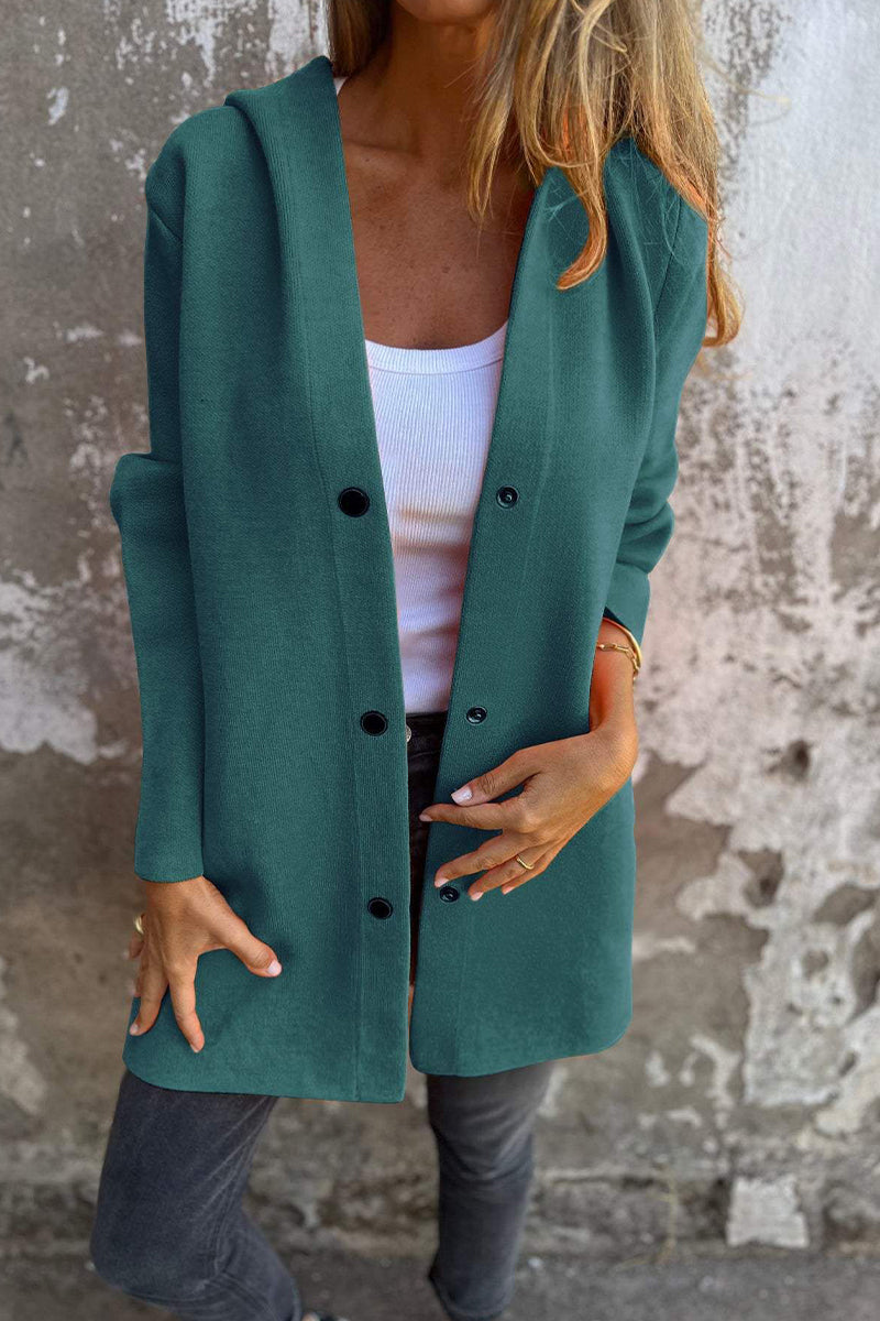 Vêtements d'extérieur décontractés, unis, avec poches et boutons (10 couleurs)