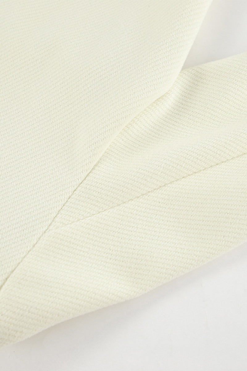 Vêtements d'extérieur décontractés, couleur unie, boutons, col rond.