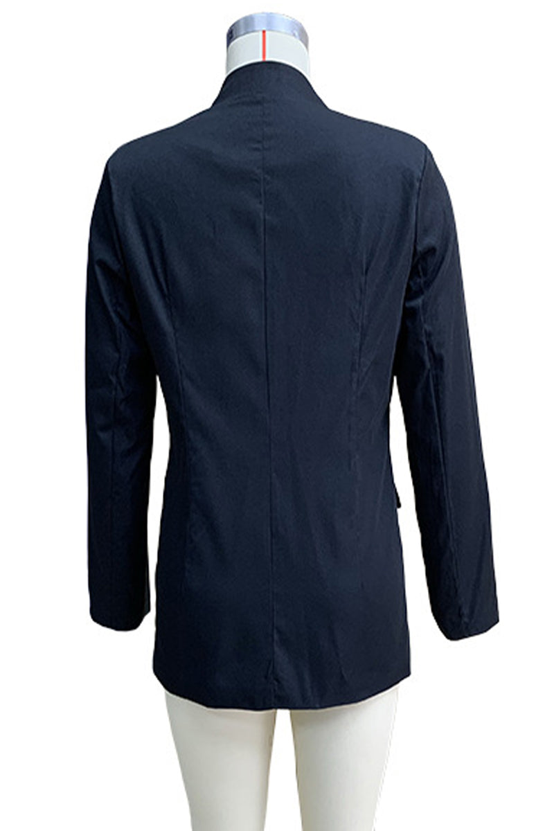 Vêtements d'extérieur élégants au quotidien, à col montant et à boutons.