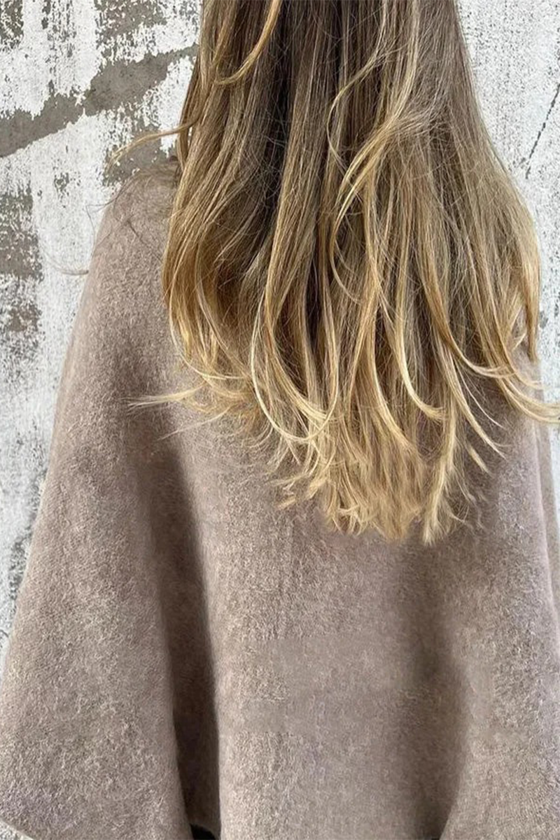 Vêtements d'extérieur décontractés, couleur unie, boutons, patchwork, col rond, moelleux (8 couleurs)