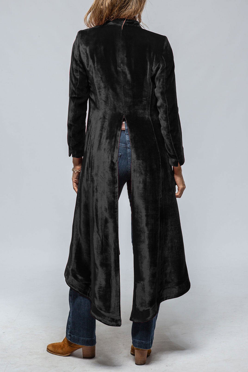 Vêtements d'extérieur décontractés, style streetwear, avec poches, fentes et col en V (3 couleurs)