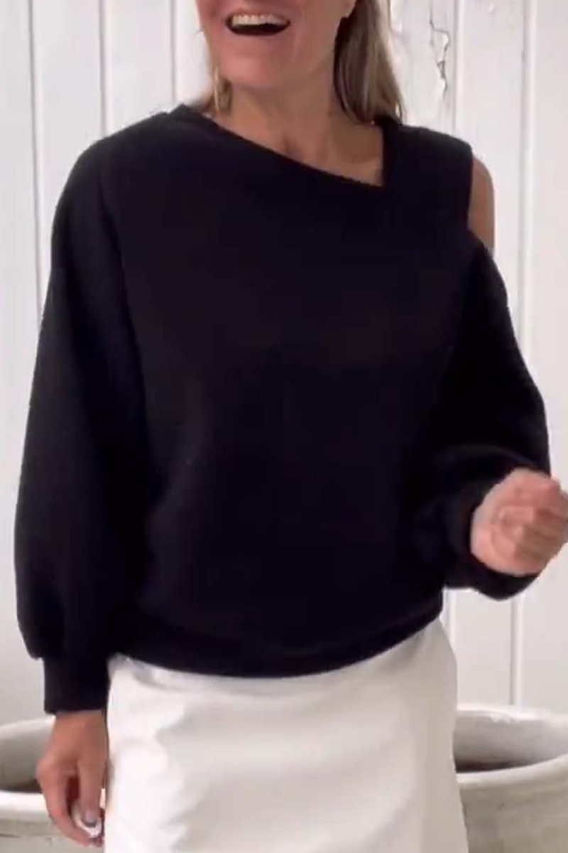 Sweats à capuche décontractés à col asymétrique (4 couleurs)