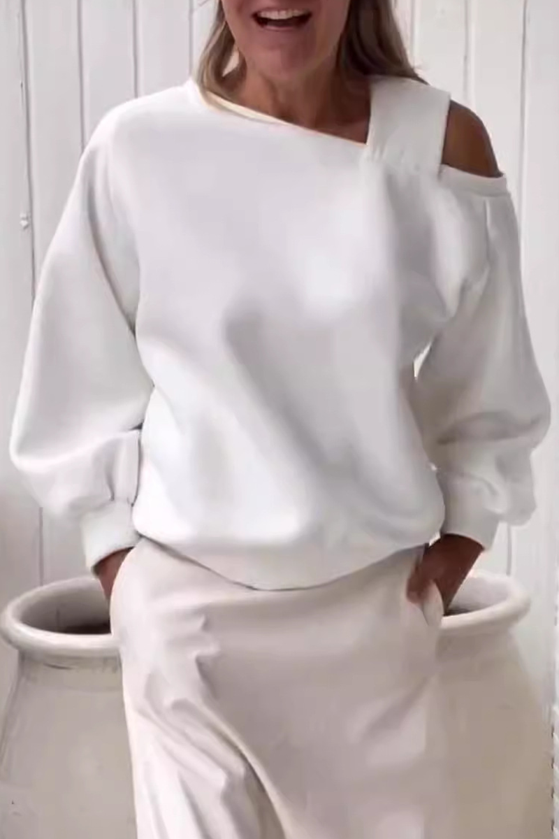 Sweats à capuche décontractés à col asymétrique (4 couleurs)