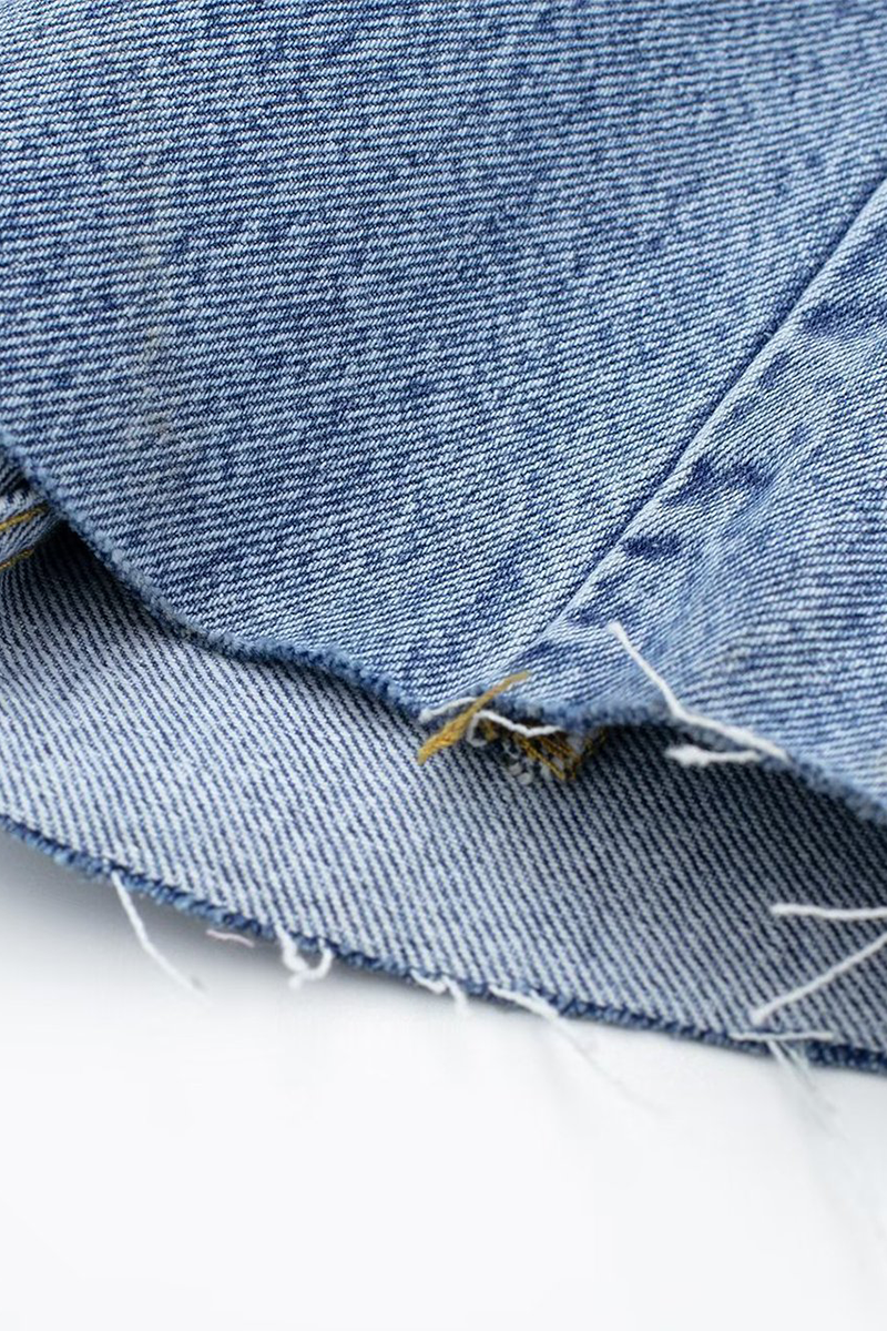 Casual Street Solid Color Pocket Buttons Turndown Collar Long Sleeve Loose Denim Jumpsuits