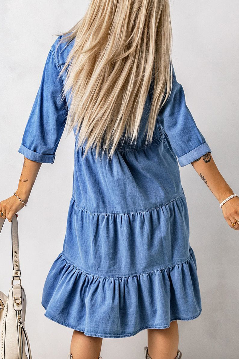 Robes Princesses Quotidiennes Décontractées à Poches, Emmanchures en V et Boucle