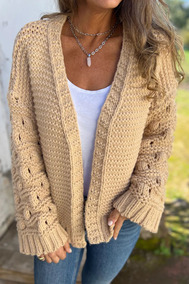 Vêtements d'extérieur décontractés en tissu uni à col en V (5 couleurs)