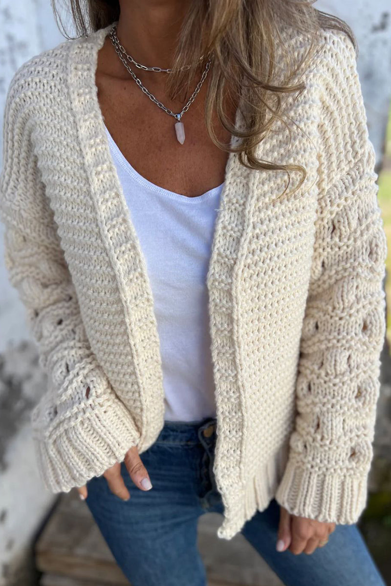 Vêtements d'extérieur décontractés en tissu uni à col en V (5 couleurs)