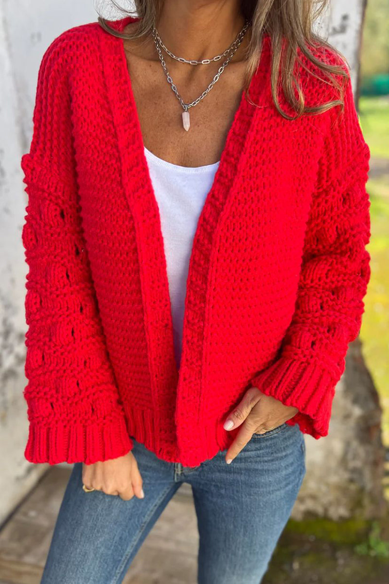 Vêtements d'extérieur décontractés en tissu uni à col en V (5 couleurs)