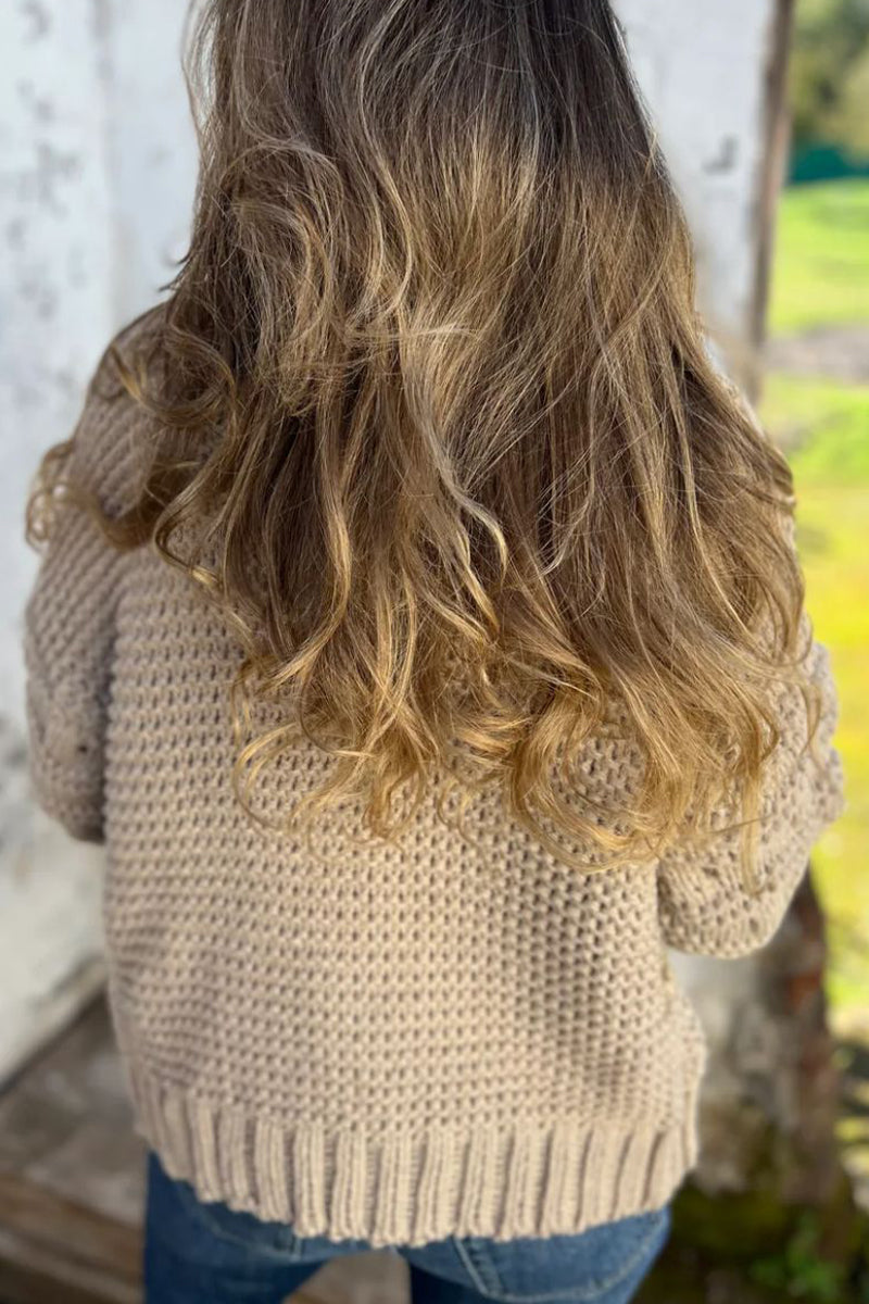 Vêtements d'extérieur décontractés en tissu uni à col en V (5 couleurs)