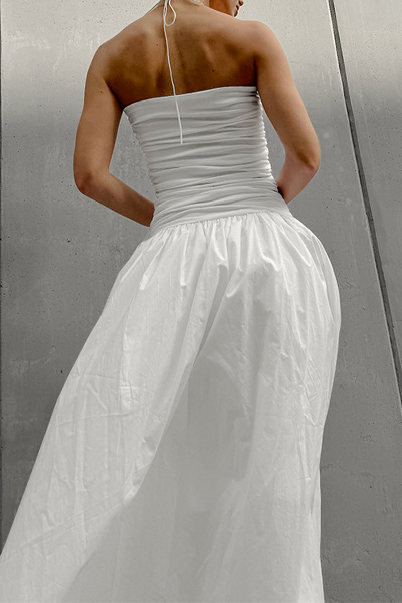 Sexy Ruched Flowers Strapless Strapless Dresses