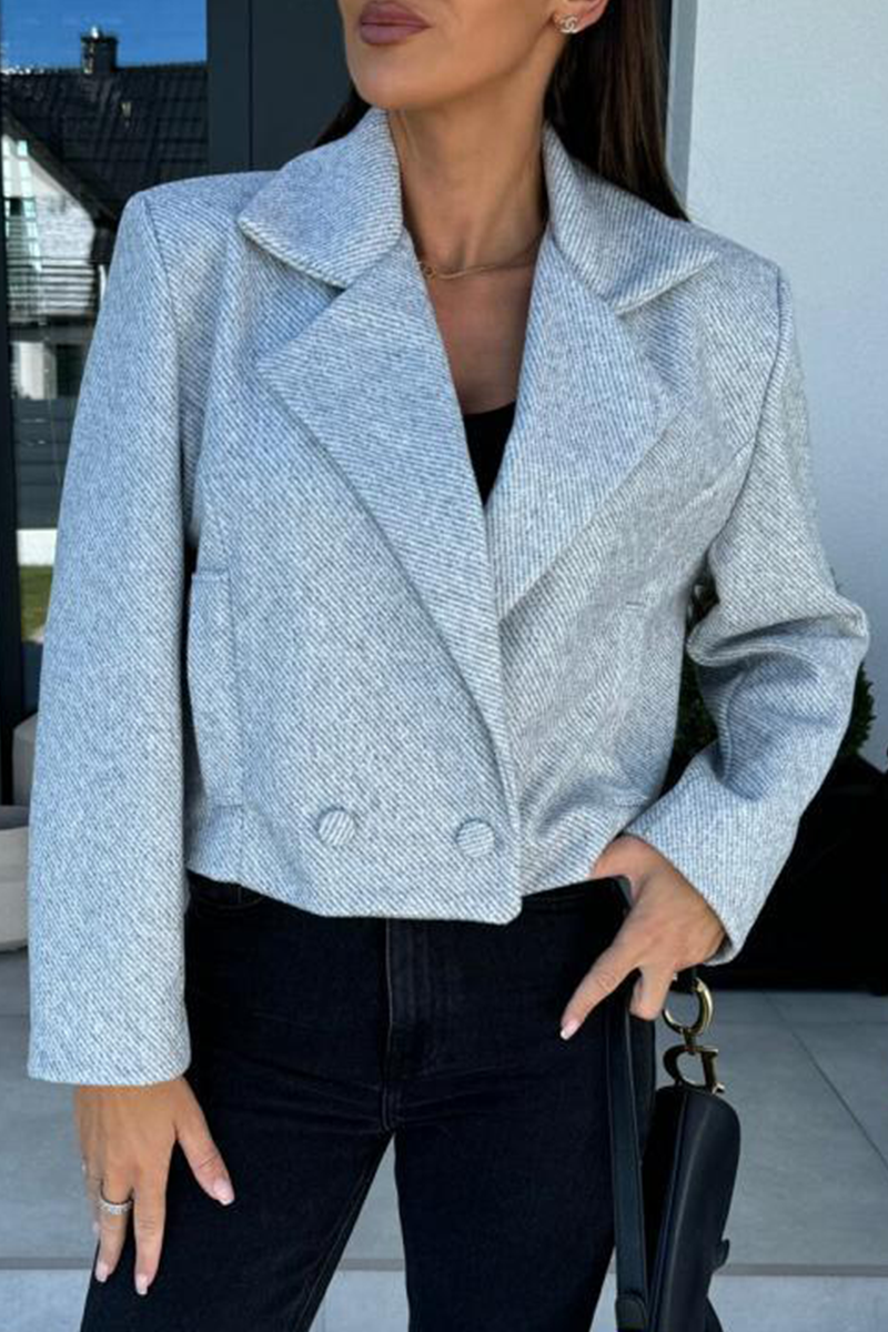 Vêtements d'extérieur décontractés à boutons, col montant, pour tous les jours (5 couleurs)