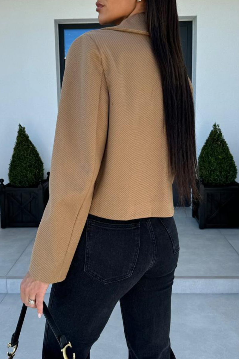 Vêtements d'extérieur décontractés à boutons, col montant, pour tous les jours (5 couleurs)