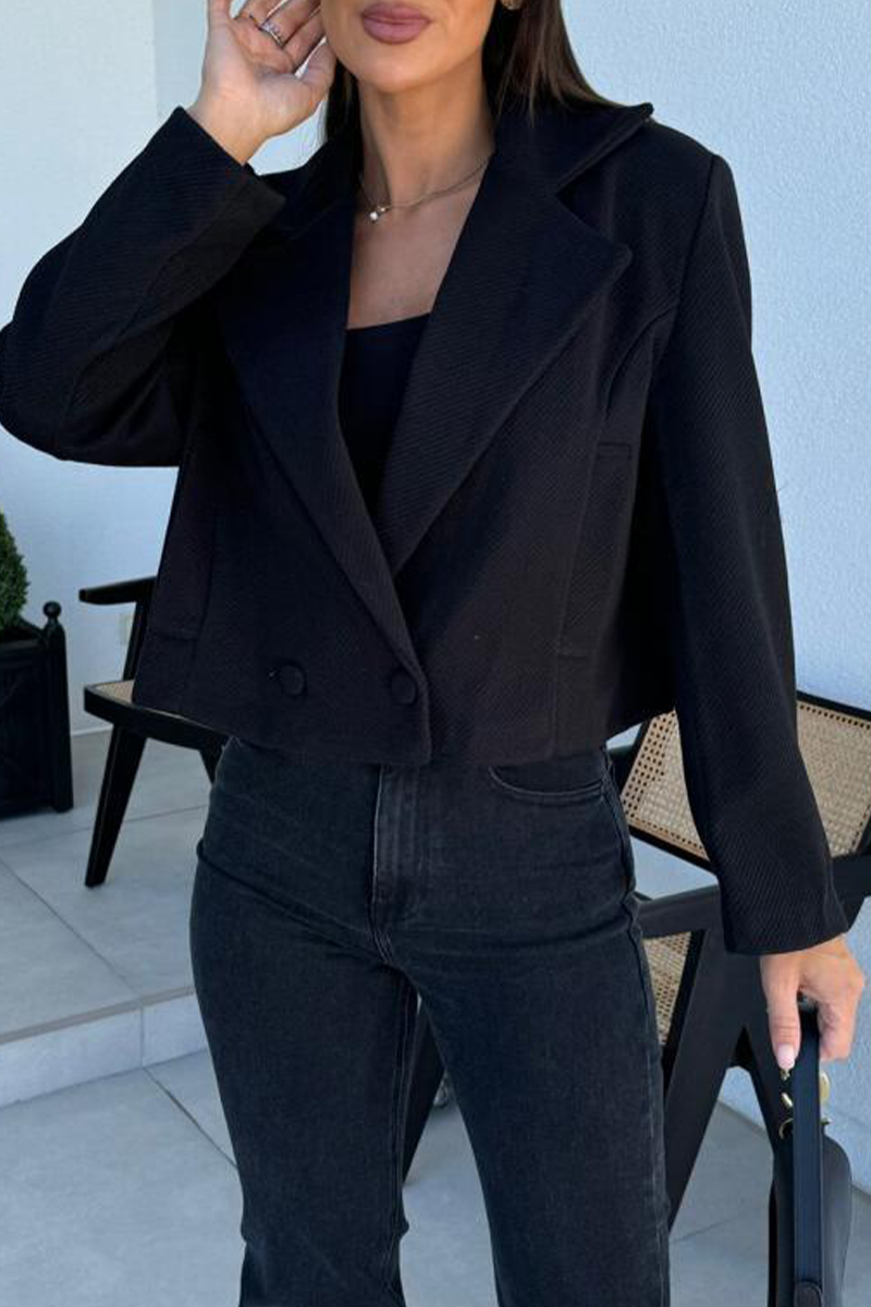 Vêtements d'extérieur décontractés à boutons, col montant, pour tous les jours (5 couleurs)