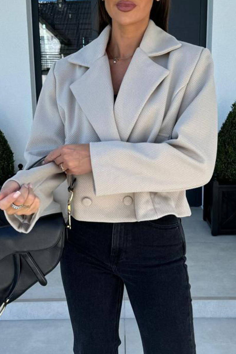 Vêtements d'extérieur décontractés à boutons, col montant, pour tous les jours (5 couleurs)