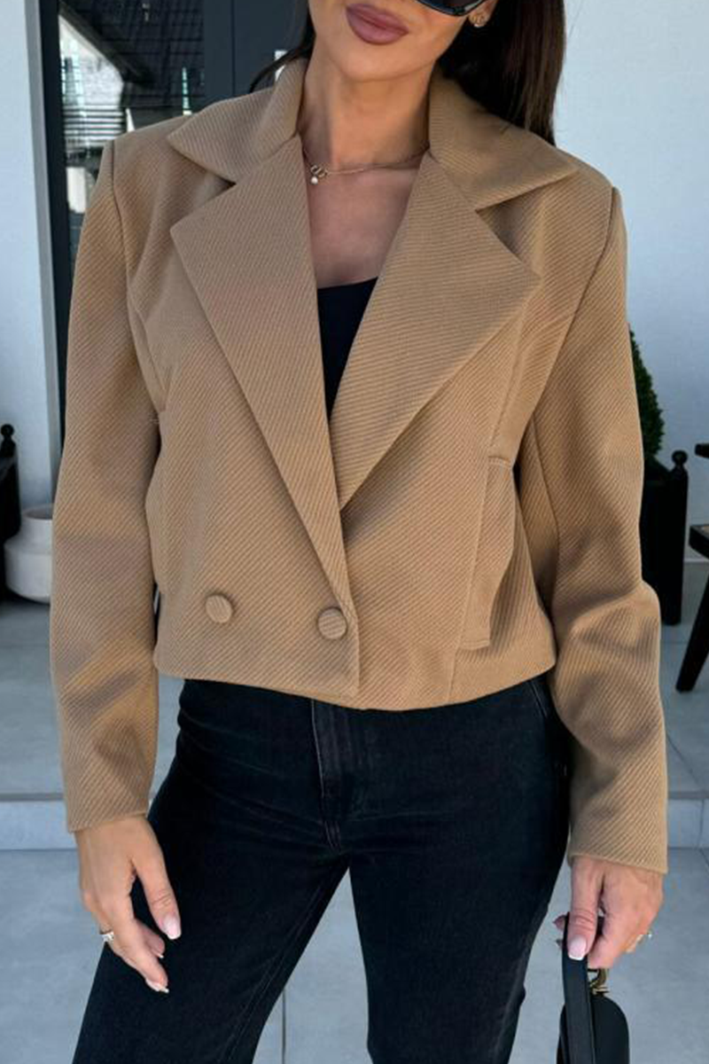 Vêtements d'extérieur décontractés à boutons, col montant, pour tous les jours (5 couleurs)