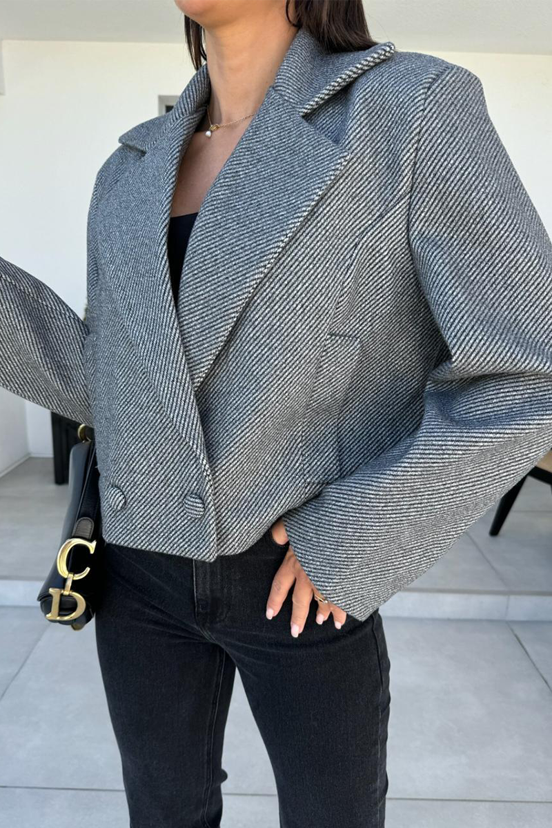 Vêtements d'extérieur décontractés à boutons, col montant, pour tous les jours (5 couleurs)