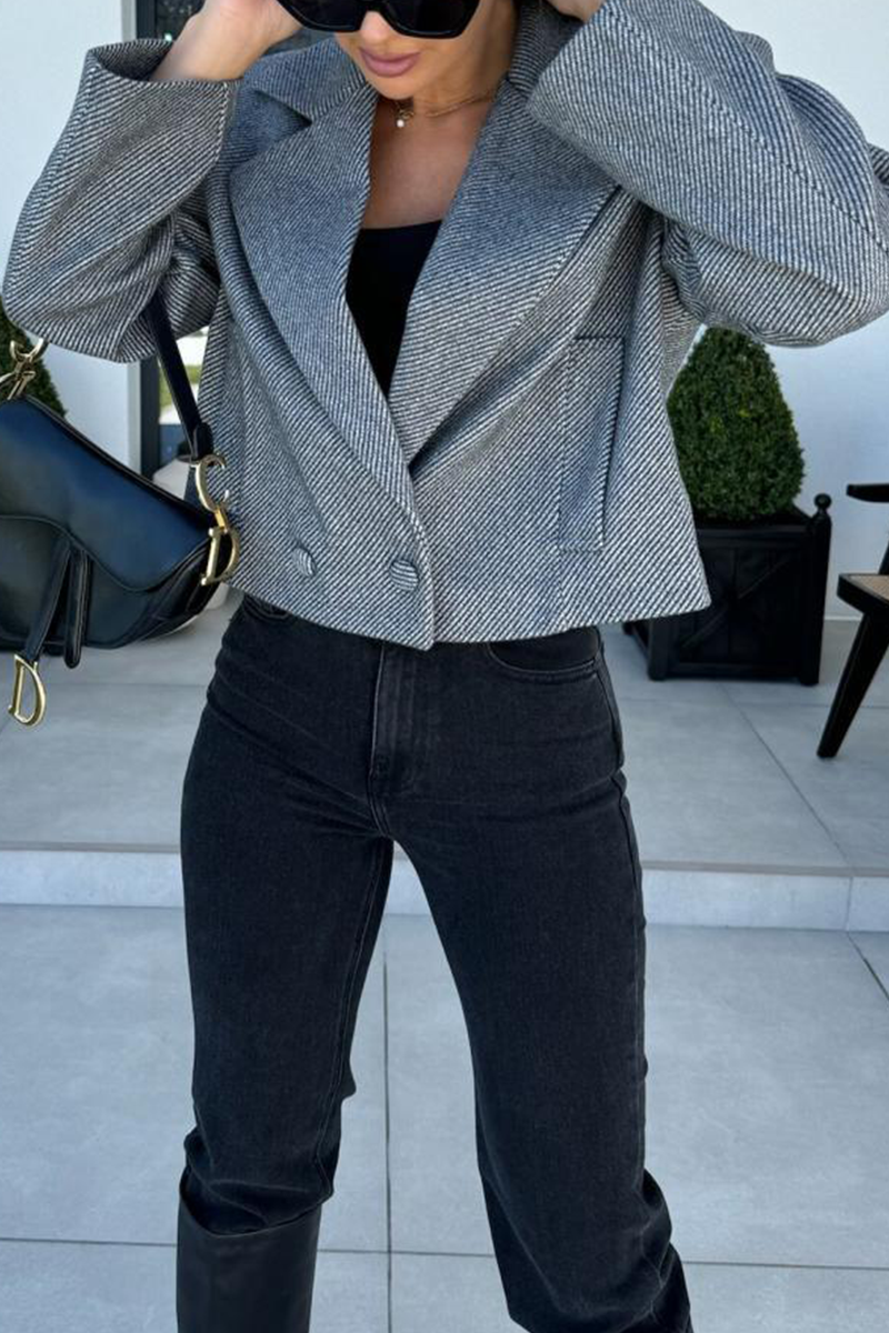 Vêtements d'extérieur décontractés à boutons, col montant, pour tous les jours (5 couleurs)