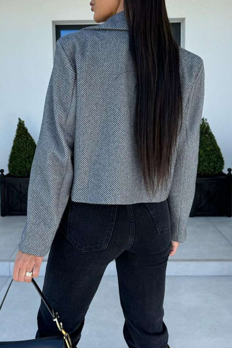 Vêtements d'extérieur décontractés à boutons, col montant, pour tous les jours (5 couleurs)